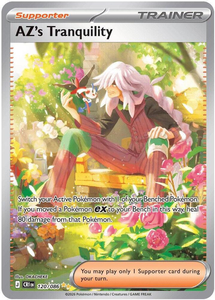 Pokemon AZ's Tranquility — ME04: Chaos Rising — 120/086 — stock card image