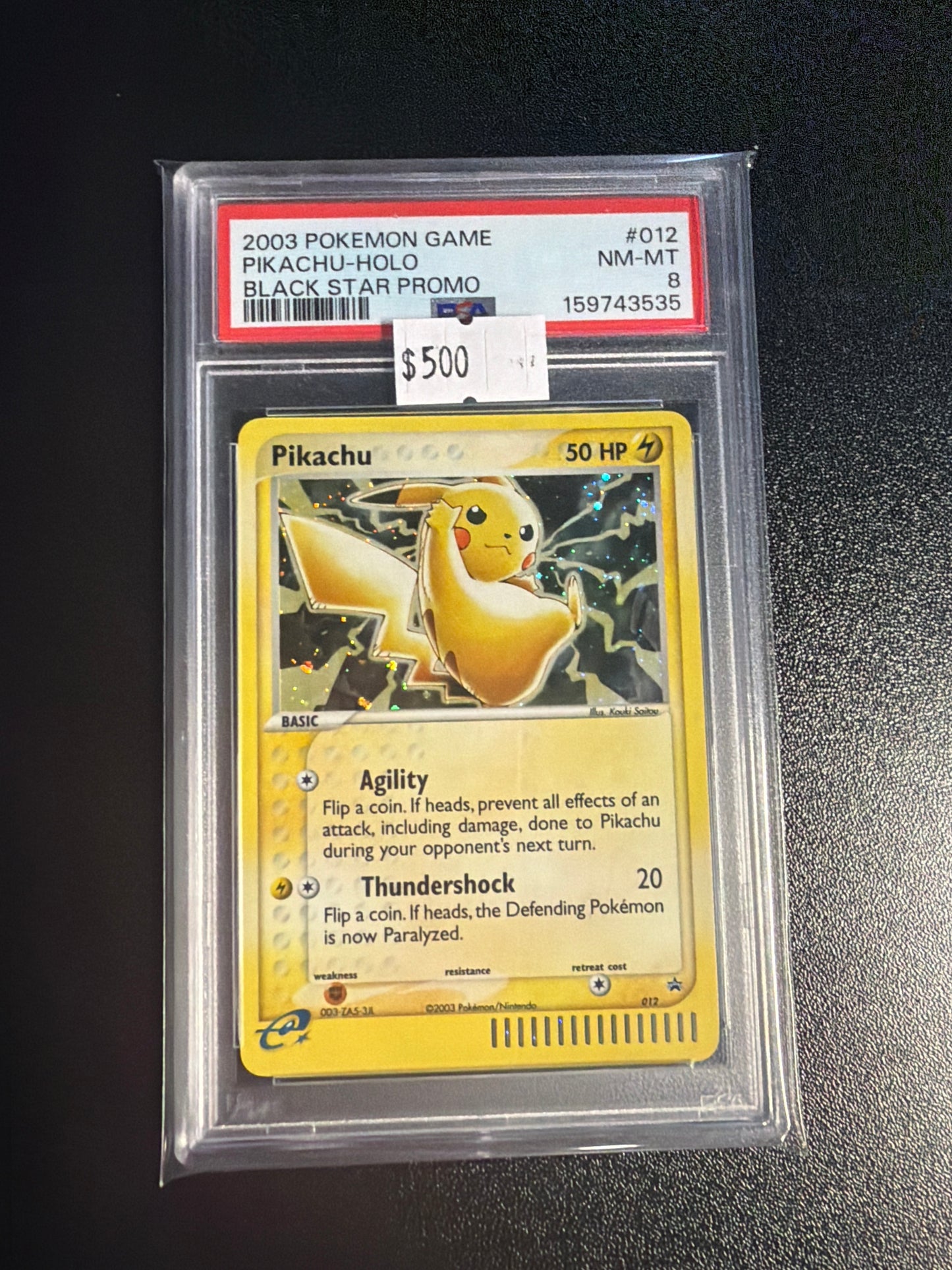 Pikachu Black Star Promo PSA 8 SLAB