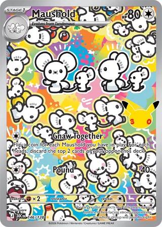 Pokemon Maushold — ME: 30th Celebration — 146/128 — stock card image