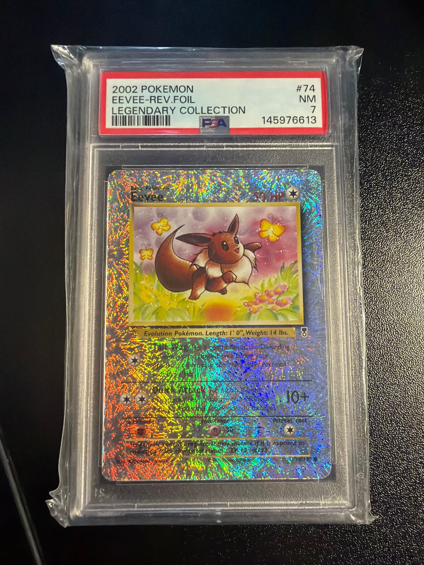 Legendary Eevee Reverse Holo PSA 7 SLAB