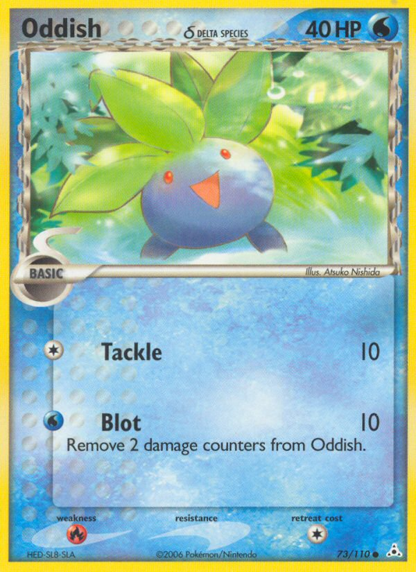 Pokemon Oddish (Delta Species) — EX Holon Phantoms — 73/110 — stock card image