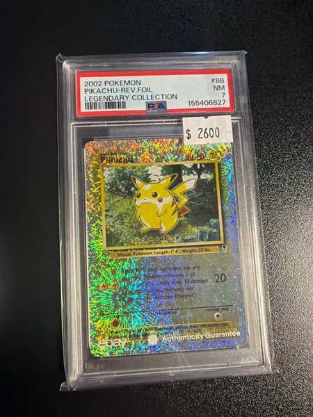Legendary Pikachu Reverse Holo PSA 7 SLAB