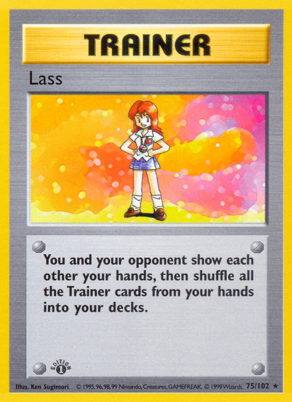 Pokemon Lass — Base Set — 75/102 — stock card image