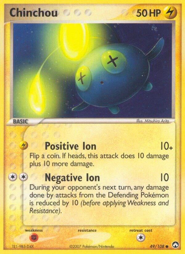 Pokemon Chinchou — EX Power Keepers — 49/108 — stock card image