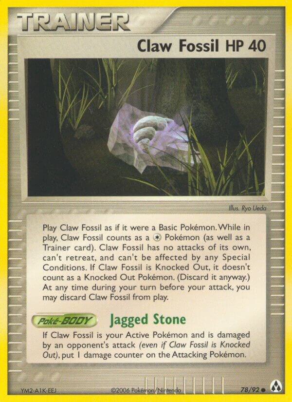 Pokemon Claw Fossil — EX Legend Maker — 78/92 — stock card image