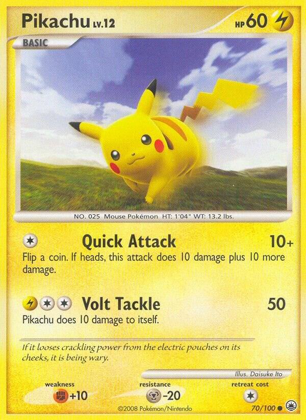 Pokemon Pikachu — Majestic Dawn — 70/100 — stock card image