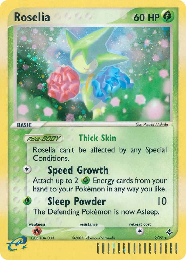 Pokemon Roselia — EX Dragon — 9/97 — stock card image