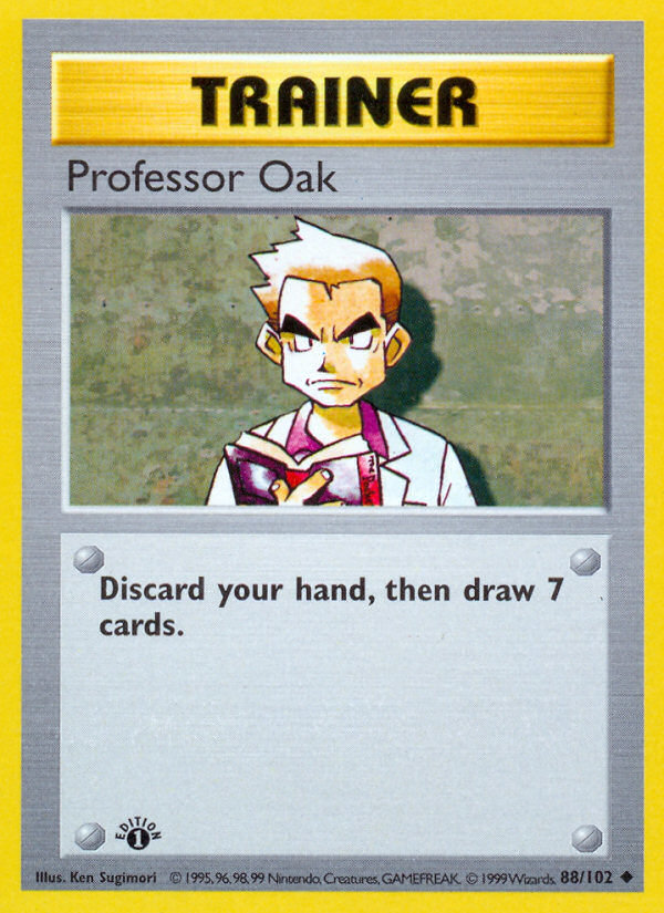Pokemon Professor Oak — Base Set — 88/102 — stock card image