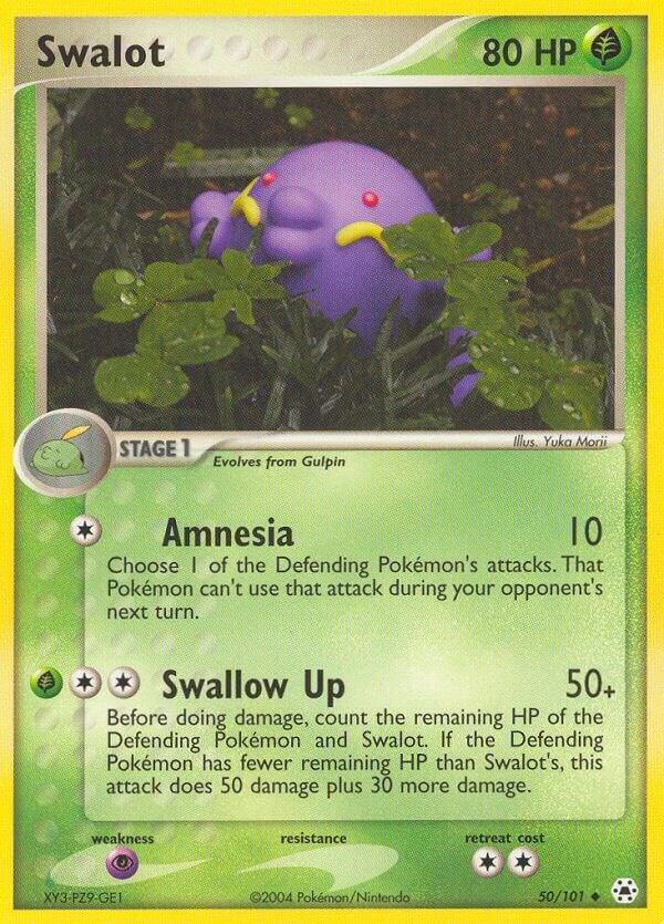 Pokemon Swalot — EX Hidden Legends — 50/101 — stock card image