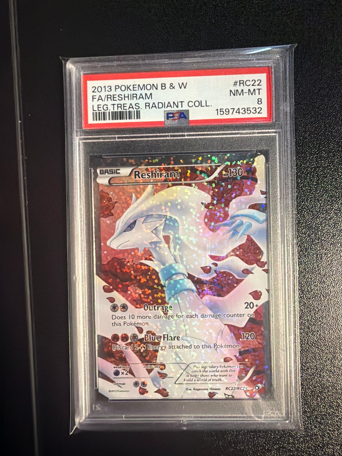 Reshiram PSA 8 SLAB