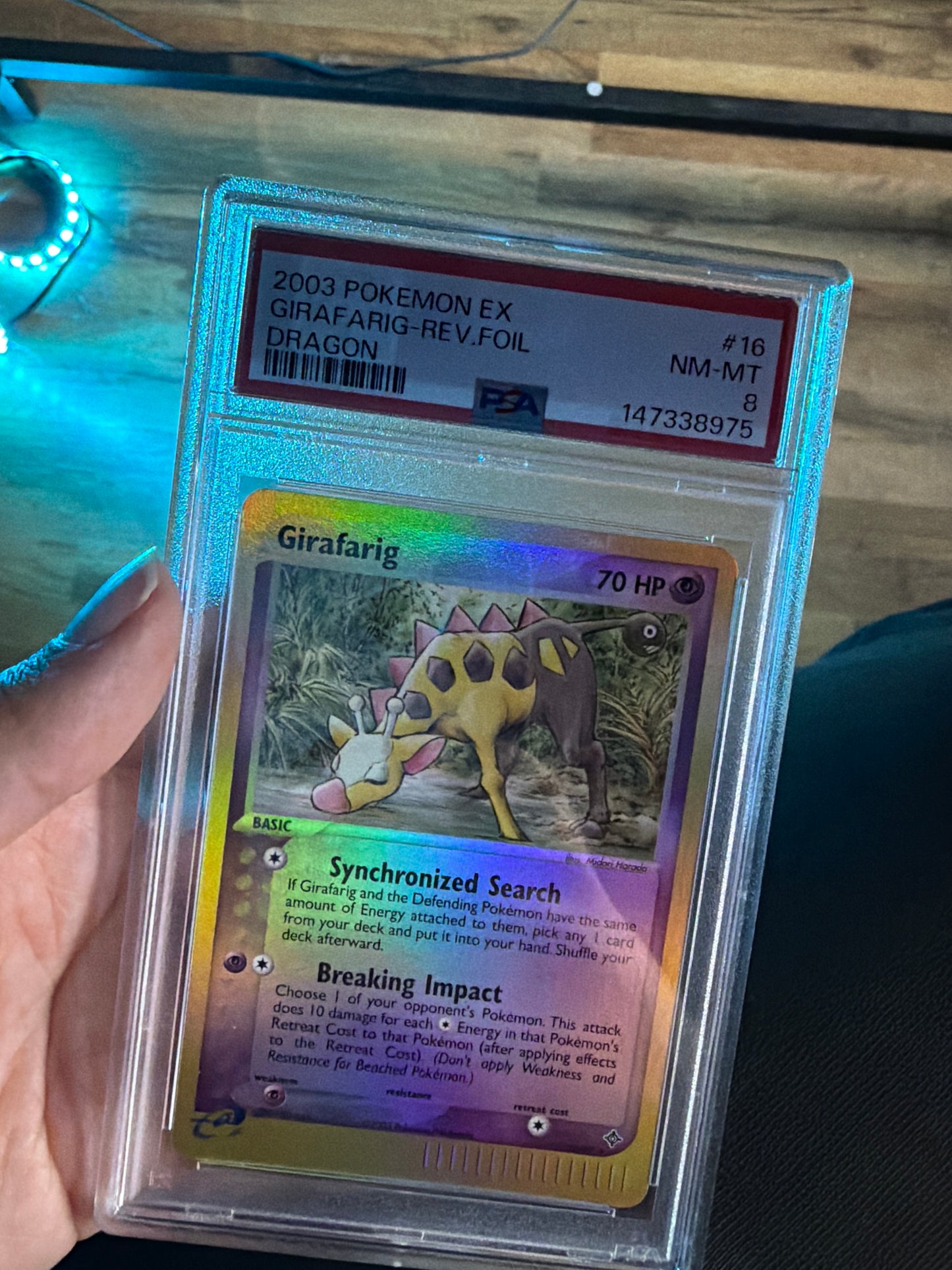 Girafarig Reverse Foil PSA 8