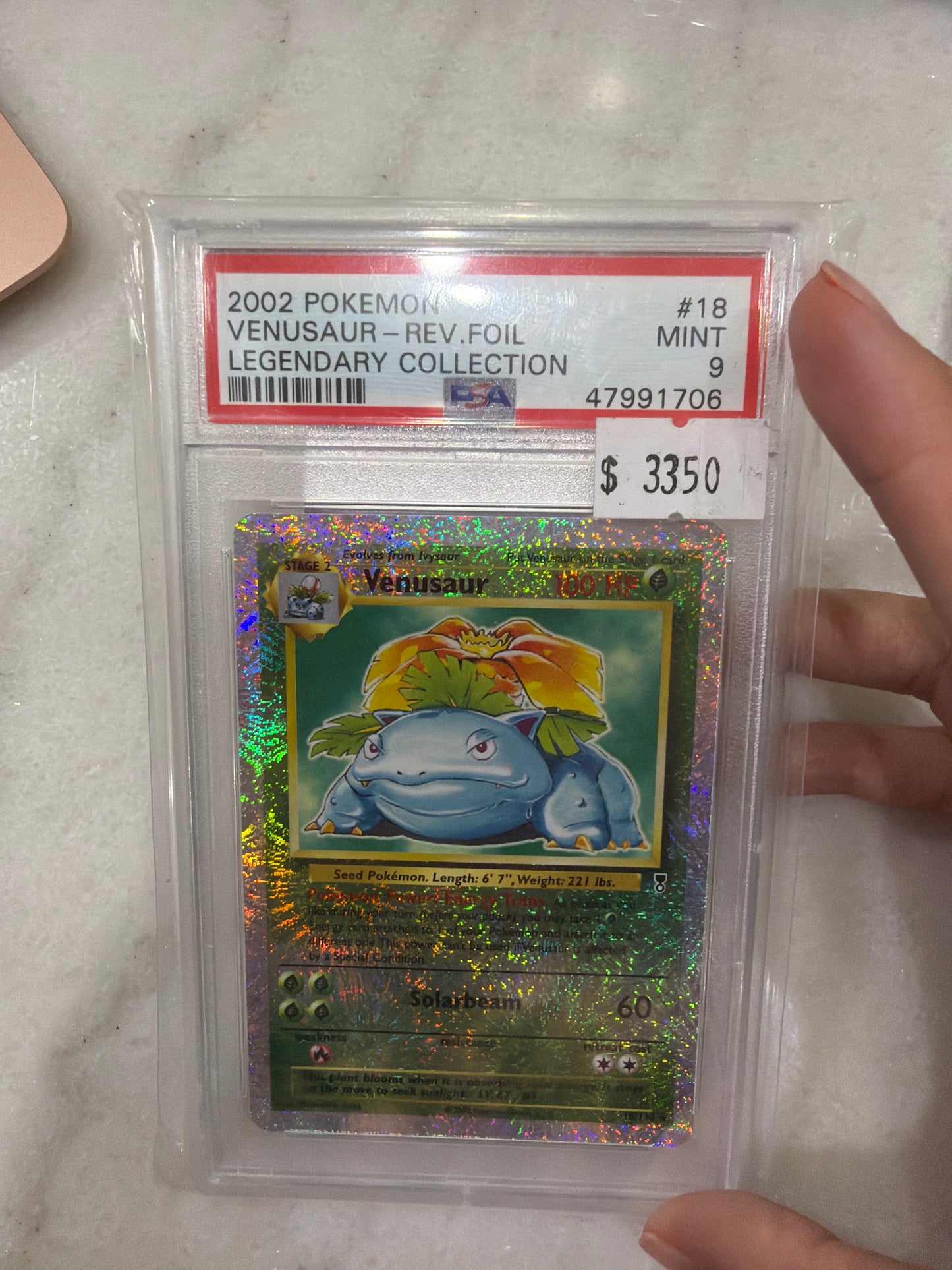 Legendary Venusaur Reverse Holo PSA 9