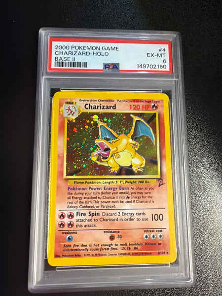 Charizard HOLO WING SWIRL PSA 6