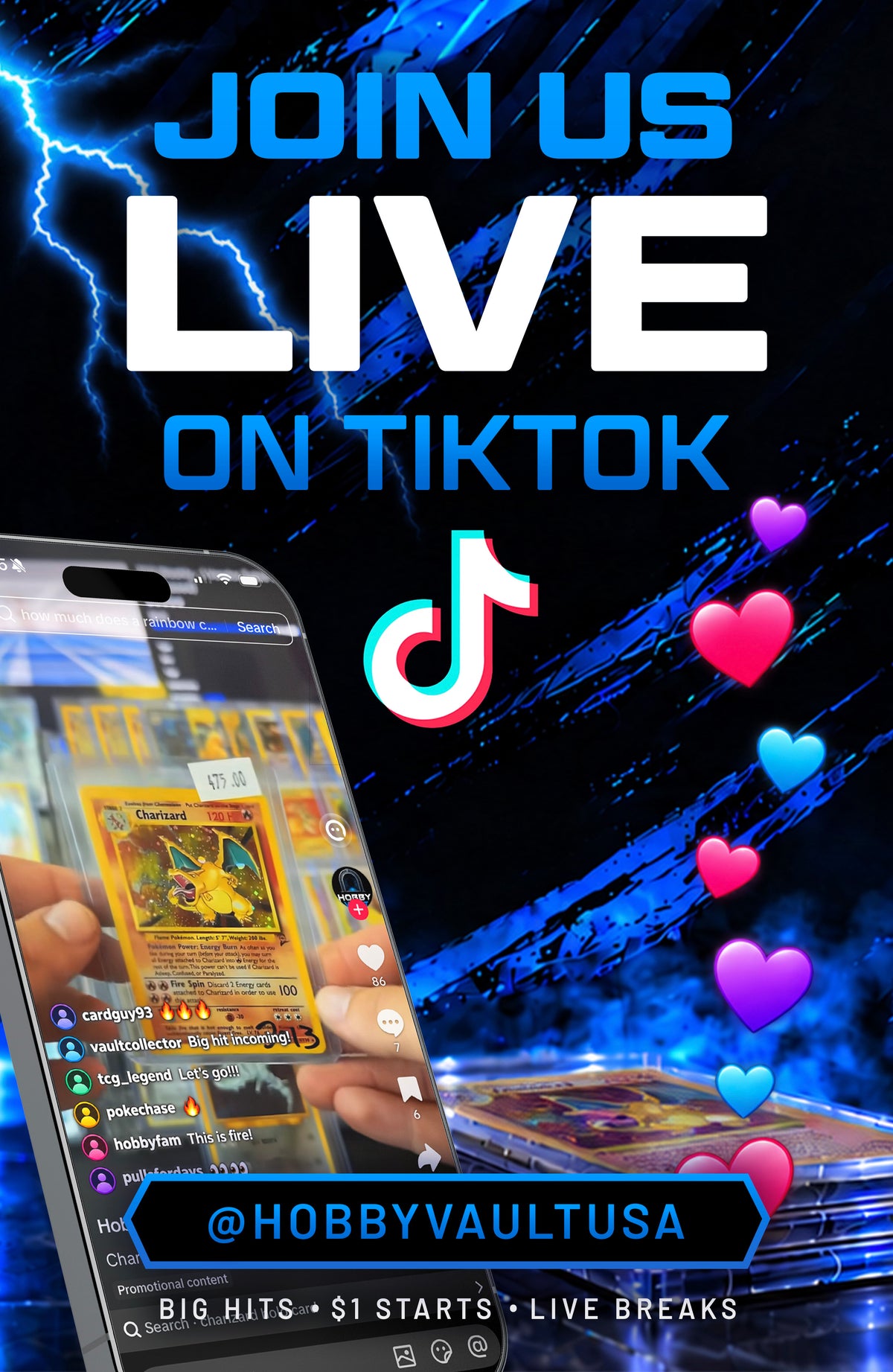 Join Hobby Vault live on TikTok