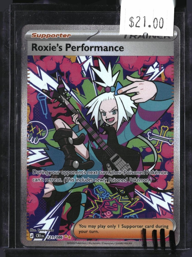 Pokemon Roxie's Performance - 121/086 — 121/086 — SKU 1111 — actual card front scan