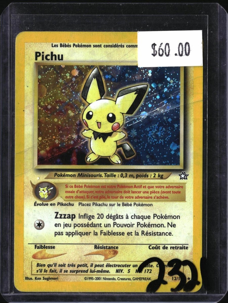 Pokemon Pichu — 12/111 — SKU 2321 — actual card front scan