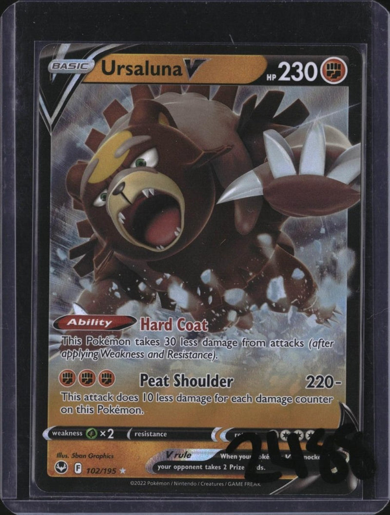 Pokemon Ursaluna V — 102/195 — SKU 2445 — actual card front scan