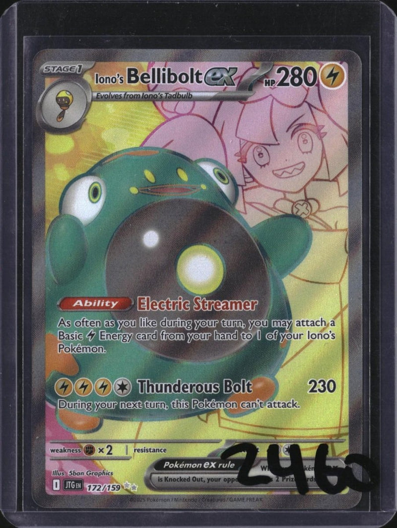 Pokemon Iono's Bellibolt ex — 172/159 — SKU 2446 — actual card front scan