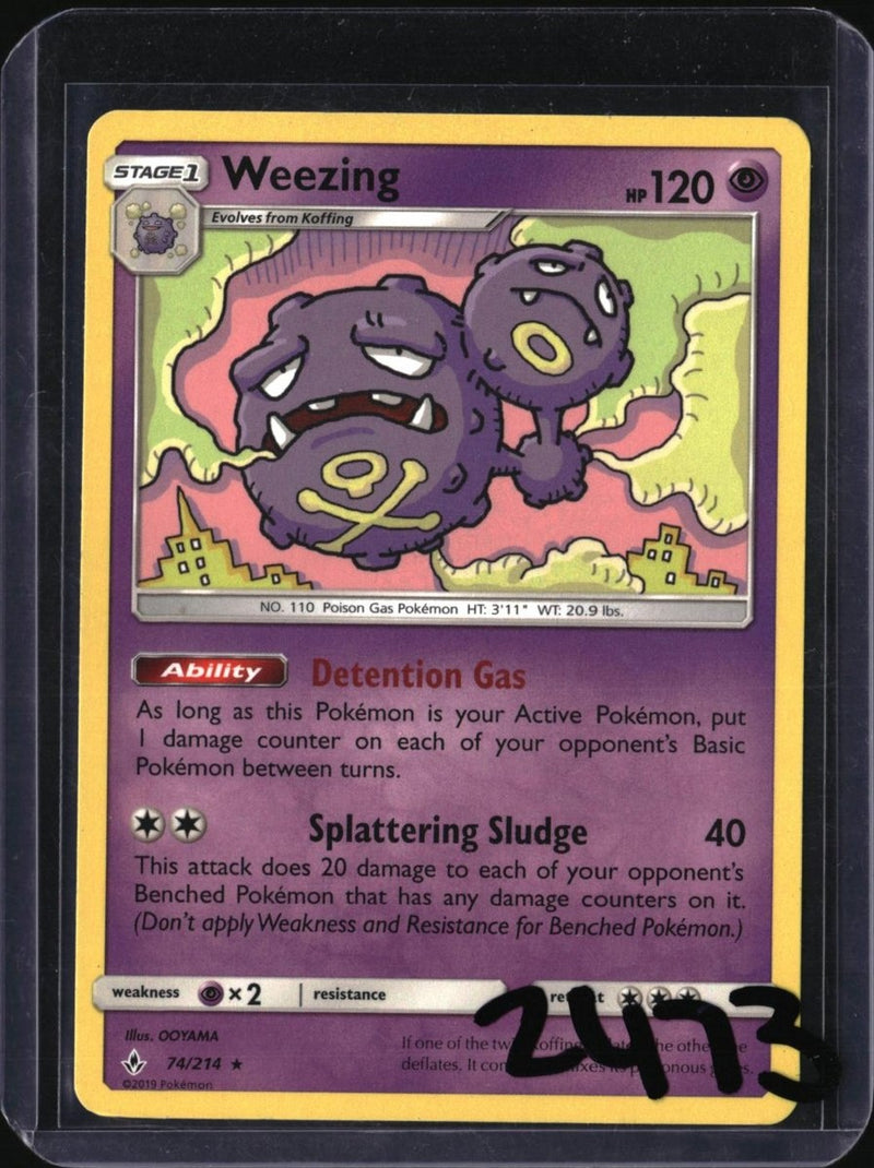 Pokemon Weezing - 74/214 — 74/214 — SKU 2473 — actual card front scan