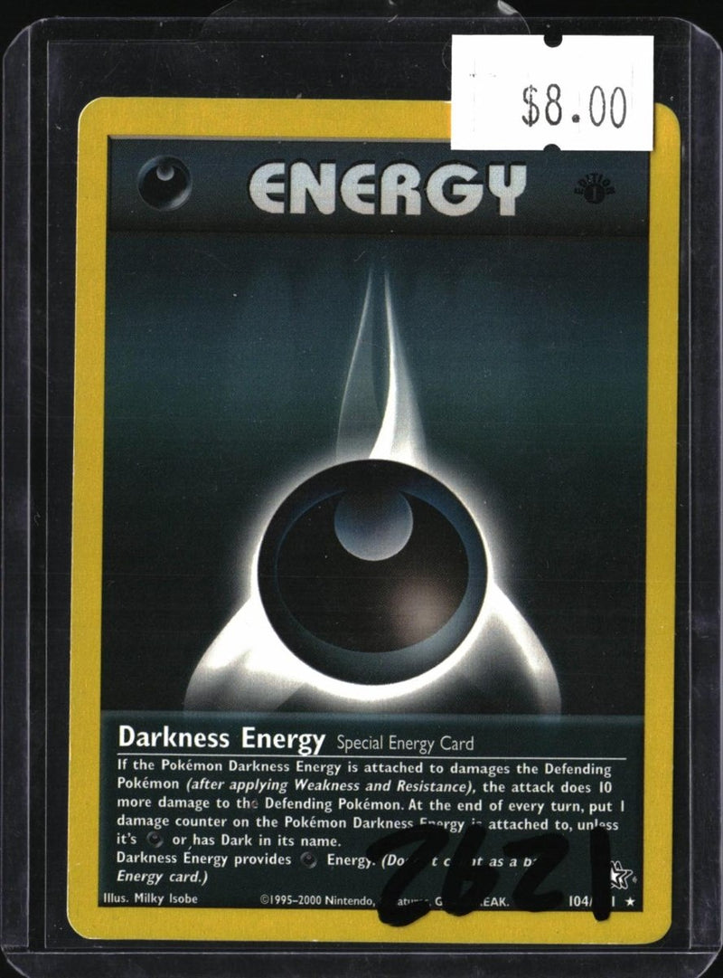 Pokemon Darkness Energy — 104/111 — SKU 2621 — actual card front scan
