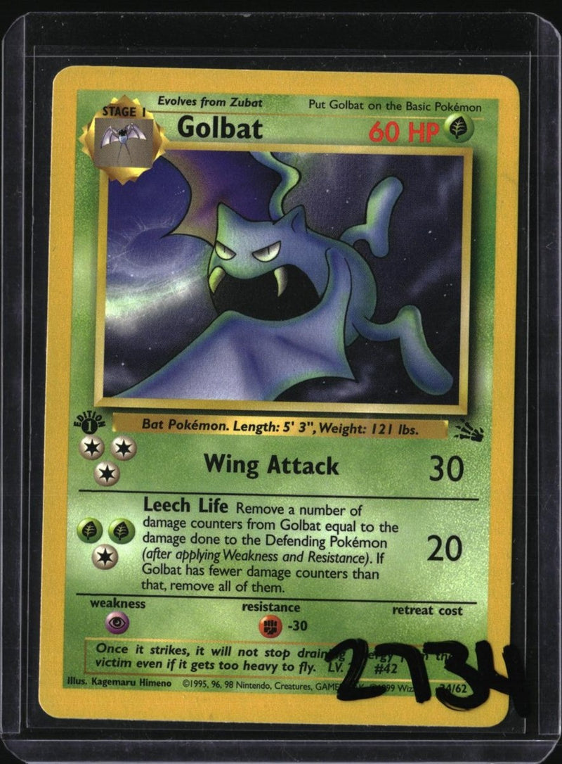 Pokemon Golbat — 34/62 — SKU 2734 — actual card front scan
