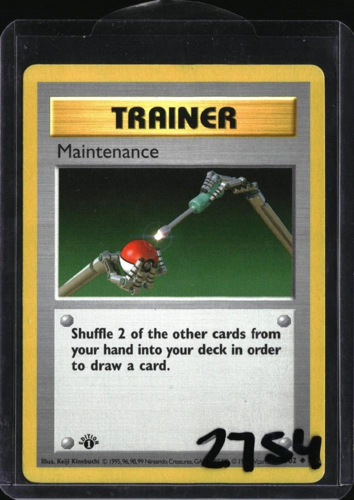 Pokemon Maintenance — 83/102 — SKU 2754 — actual card front scan