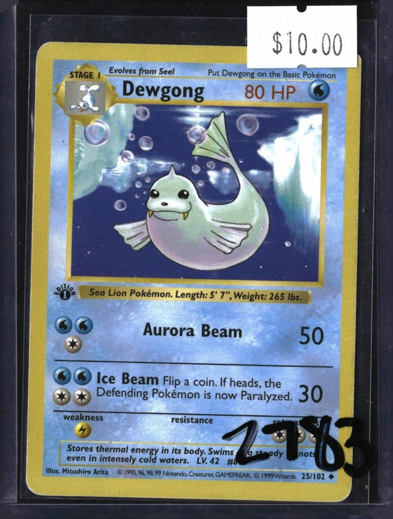 Pokemon Dewgong — 25/102 — SKU 2783 — actual card front scan