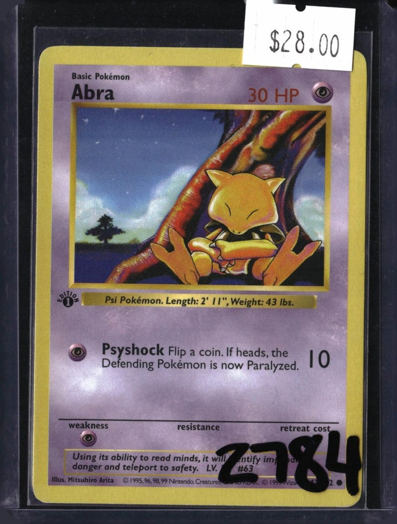 Pokemon Abra — 43/102 — SKU 2784 — actual card front scan