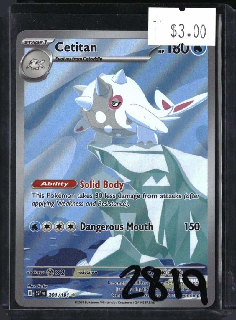 Pokemon Cetitan — 201/191 — SKU 2819 — actual card front scan