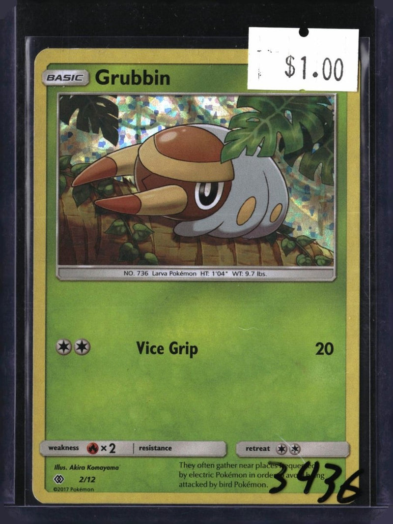 Pokemon Grubbin - 2/12 — 2/12 — SKU 3436 — actual card front scan