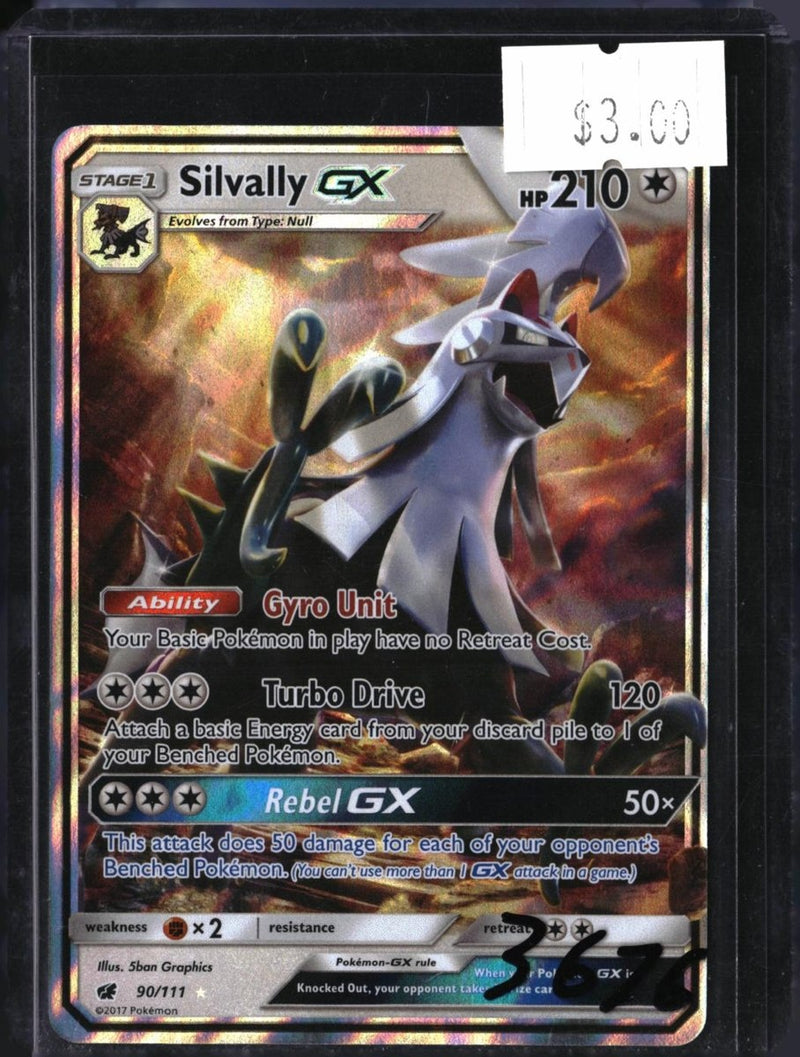Pokemon Silvally GX — 90/111 — SKU 3676 — actual card front scan