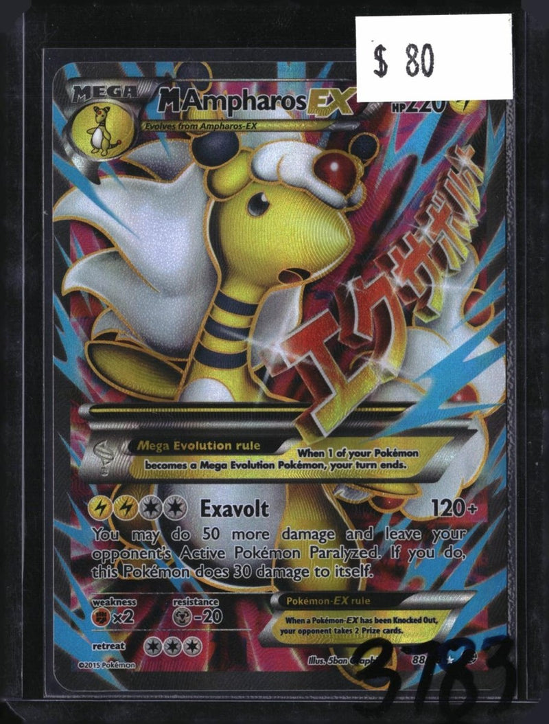 Pokemon M Ampharos EX - 88/98 — 88/98 — SKU 3783 — actual card front scan