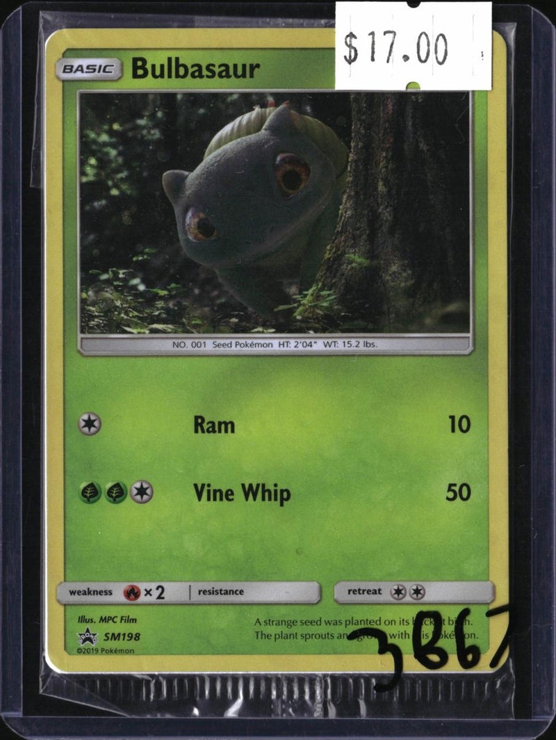 Pokemon Bulbasaur — SM198 — SKU 3867 — actual card front scan