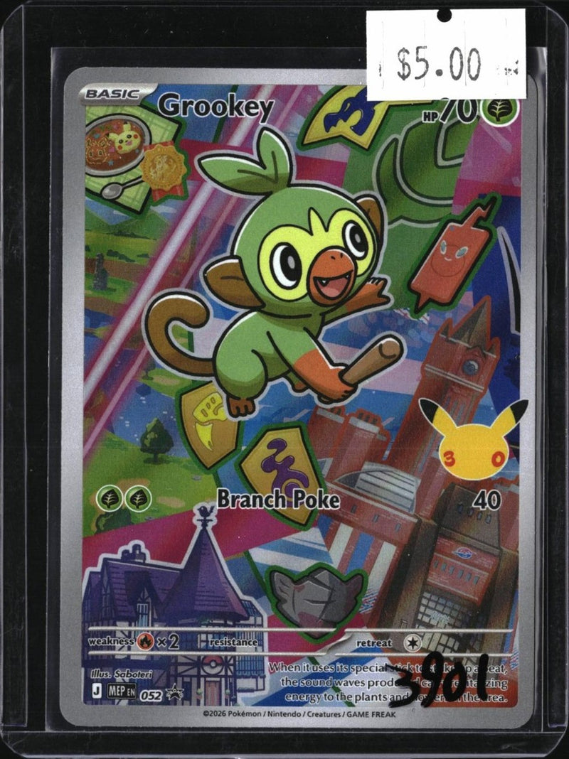 Pokemon Grookey - MEP052 — MEP052 — SKU 3901 — actual card front scan