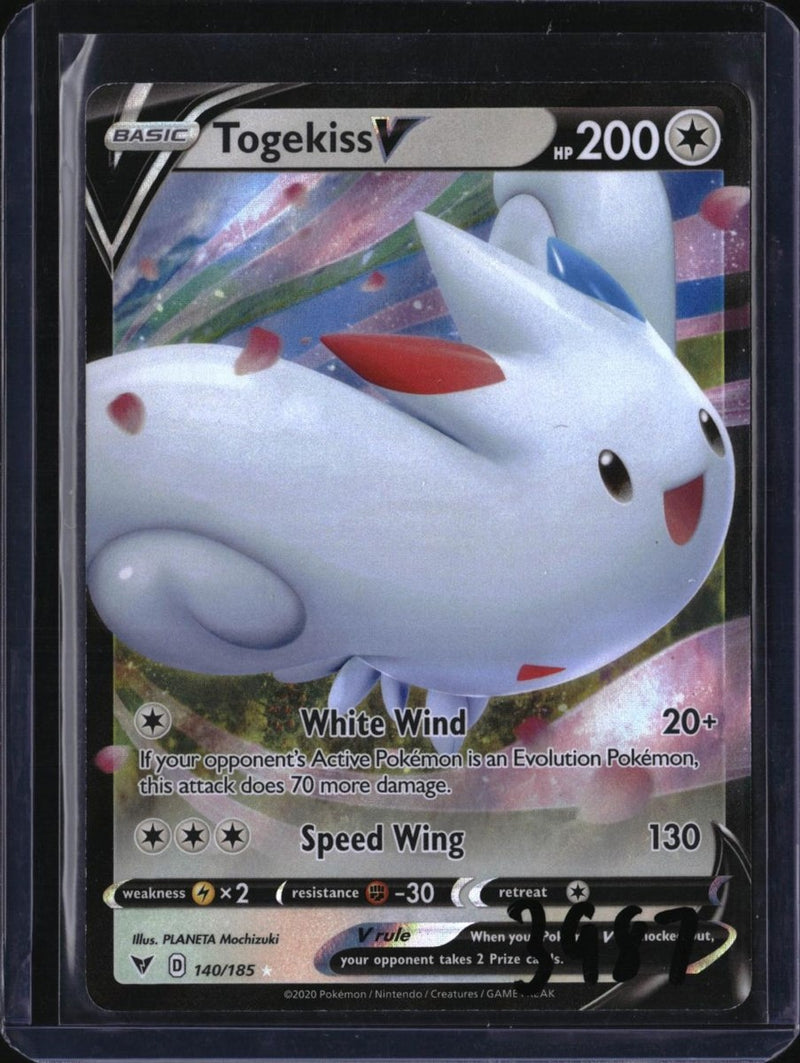 Pokemon Togekiss V — 140/185 — SKU 3987 — actual card front scan