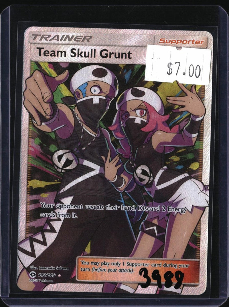 Pokemon Team Skull Grunt (Full Art) — 149/149 — SKU 3989 — actual card front scan