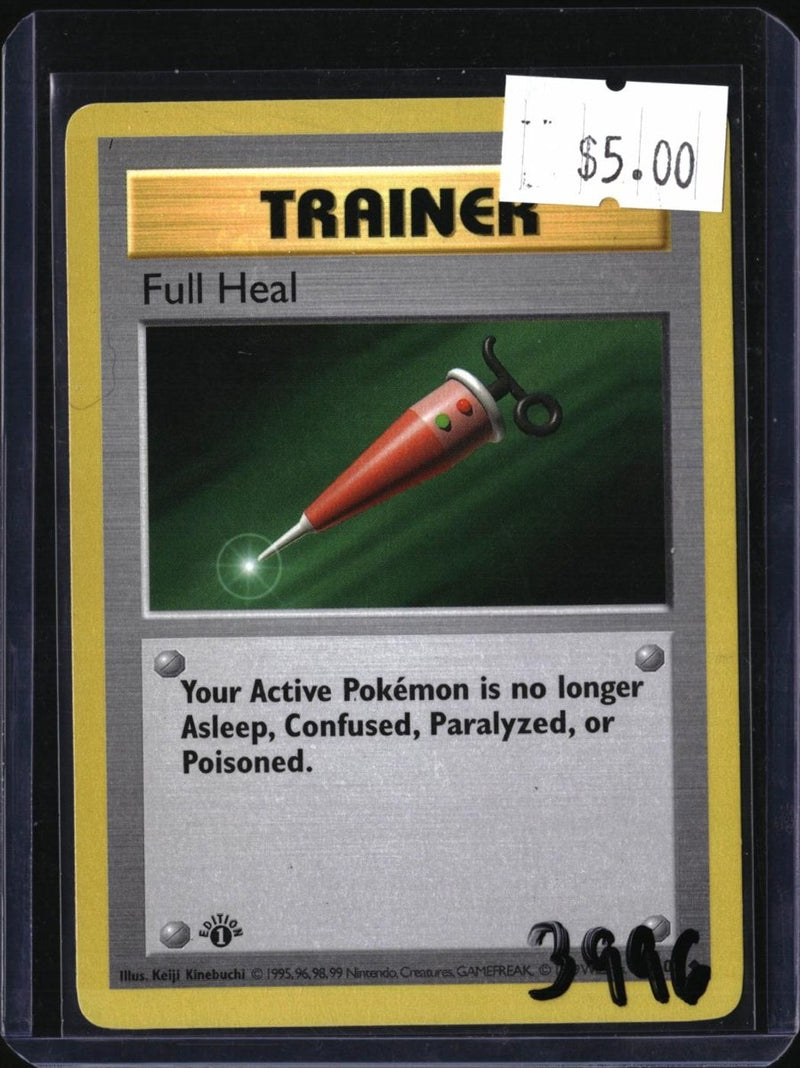Pokemon Full Heal — 82/102 — SKU 3996 — actual card front scan