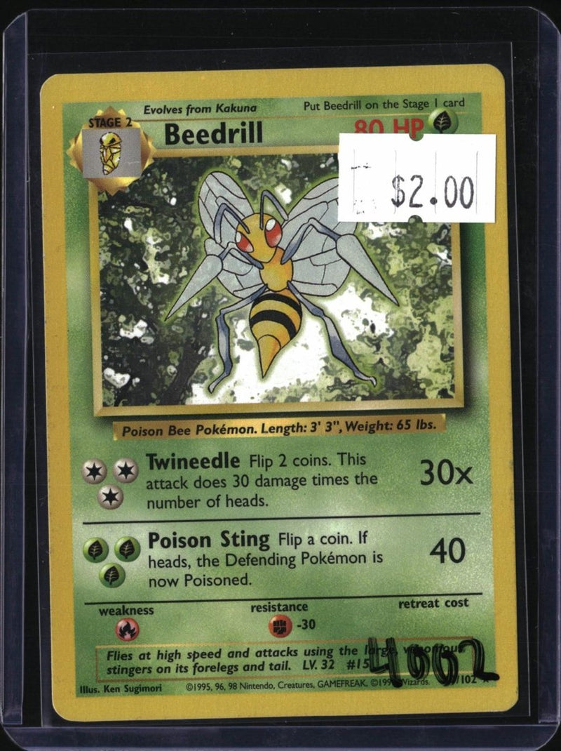 Pokemon Beedrill — 17/102 — SKU 4002 — actual card front scan