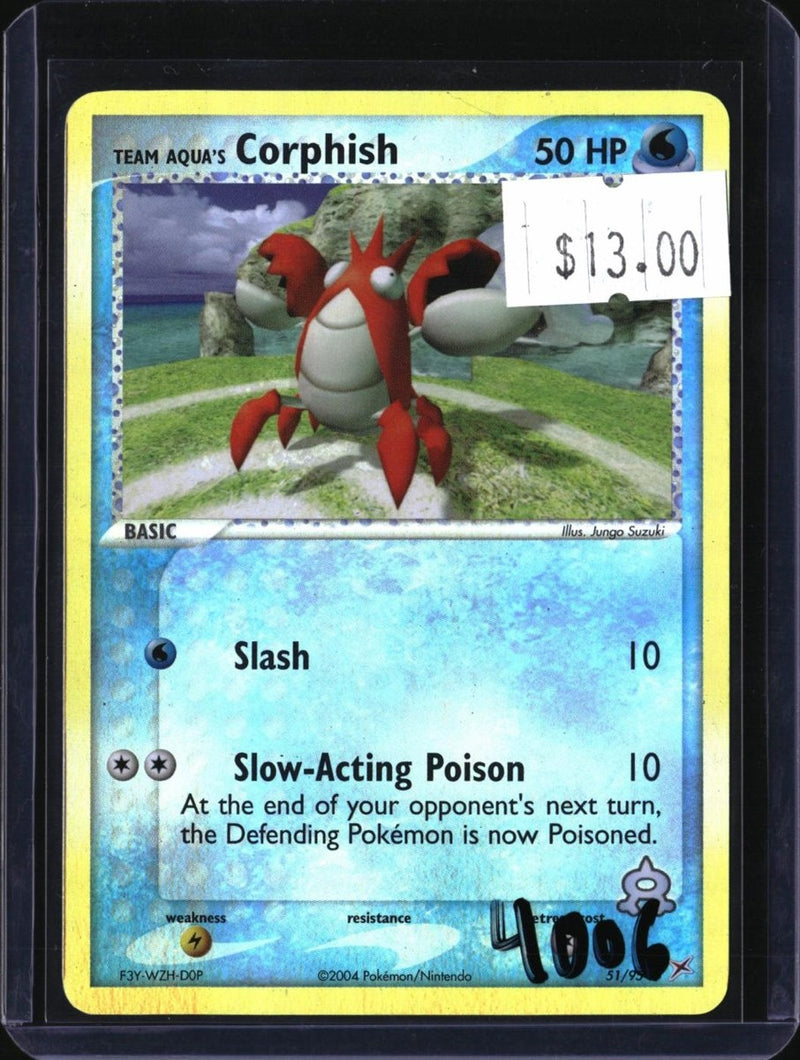 Pokemon Team Aqua's Corphish - 51/95 — 51/95 — SKU 4006 — actual card front scan