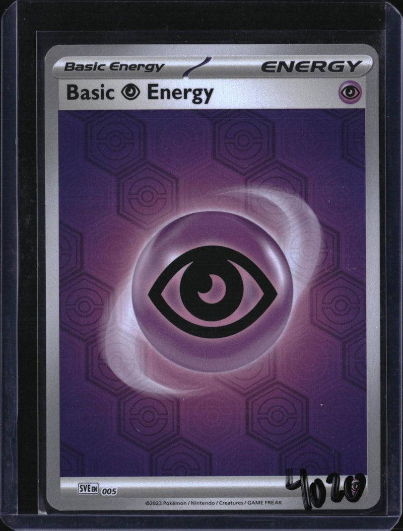 Pokemon Basic Psychic Energy — 005/SVE — SKU 4020 — actual card front scan