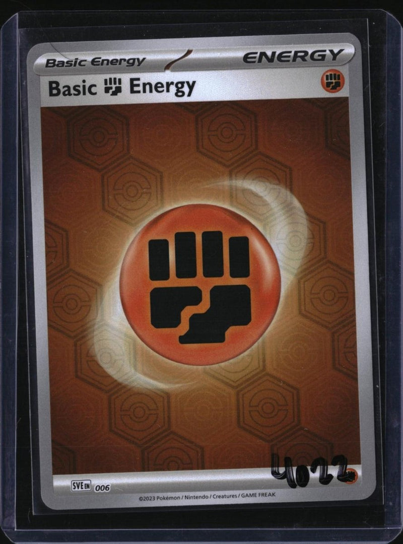 Pokemon Basic Fighting Energy - 006 — 6 — SKU 4022 — actual card front scan