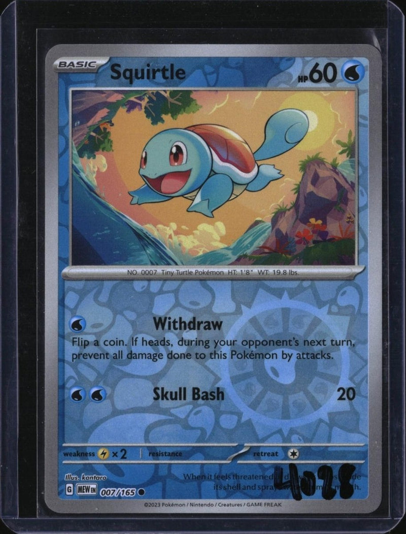 Pokemon Squirtle - 007/165 — 007/165 — SKU 4028 — actual card front scan
