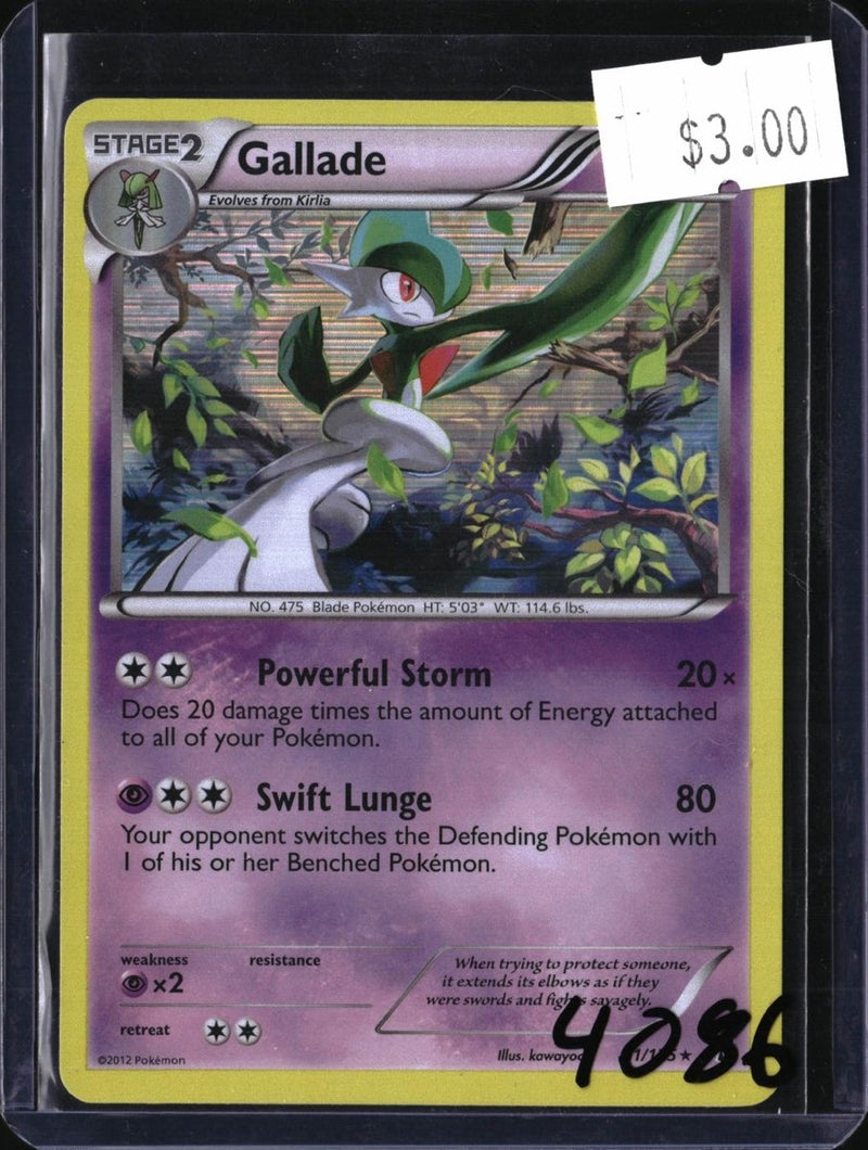 Pokemon Gallade — 61/135 — SKU 4086 — actual card front scan