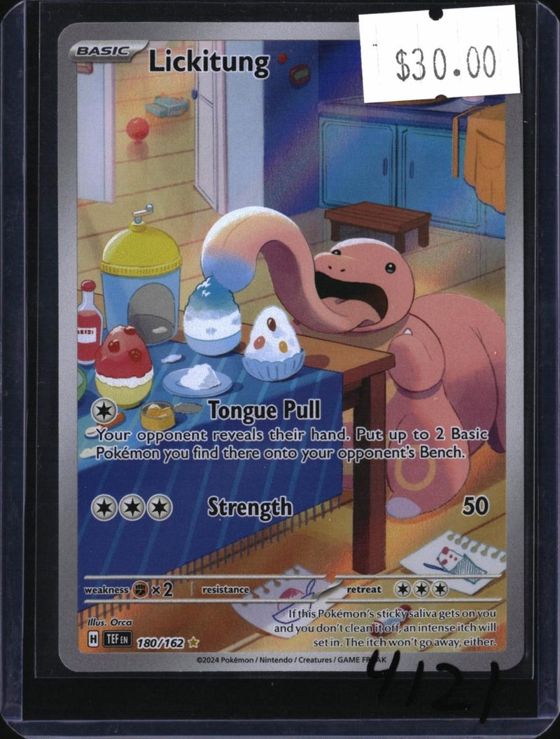 Pokemon Lickitung — 180/162 — SKU 4121 — actual card front scan