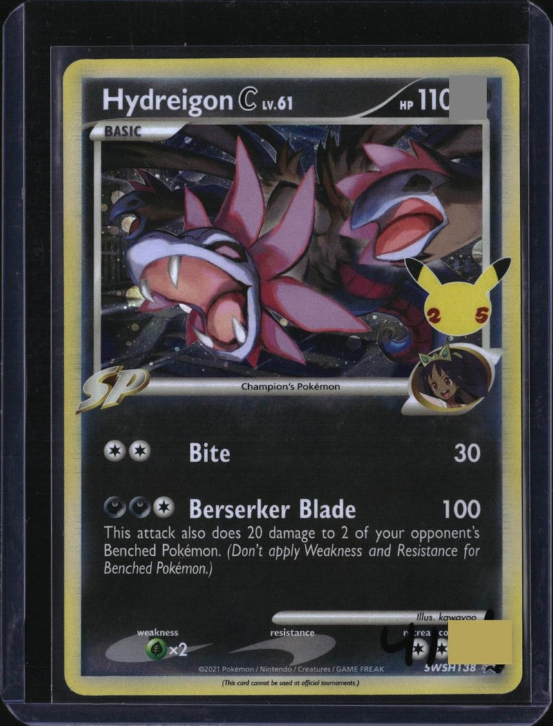 Pokemon Hydreigon C — SWSH138 — SKU 4124 — actual card front scan
