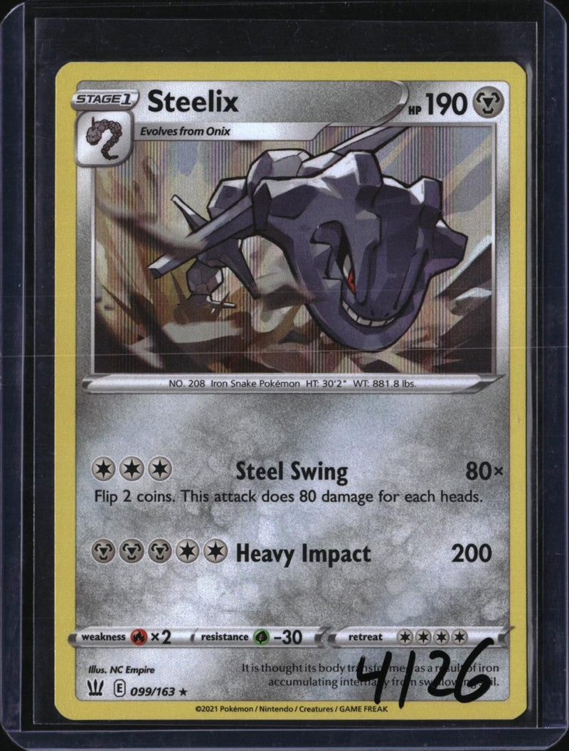 Pokemon Steelix — 099/163 — SKU 4126 — actual card front scan