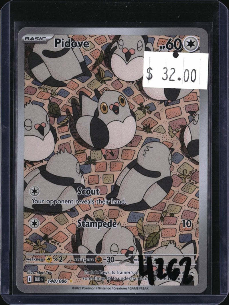 Pokemon Pidove - 148/086 — 148/086 — SKU 4262 — actual card front scan