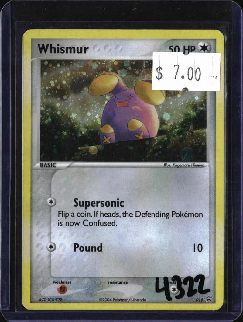 Pokemon Whismur — 19 — SKU 4322 — actual card front scan