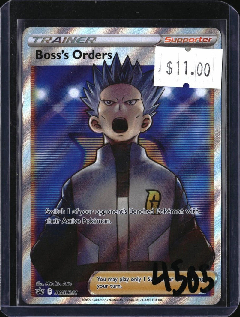 Pokemon Boss's Orders - SWSH251 — SWSH251 — SKU 4505 — actual card front scan