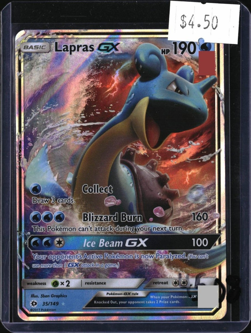 Pokemon Lapras GX — 35/149 — SKU 4508 — actual card front scan